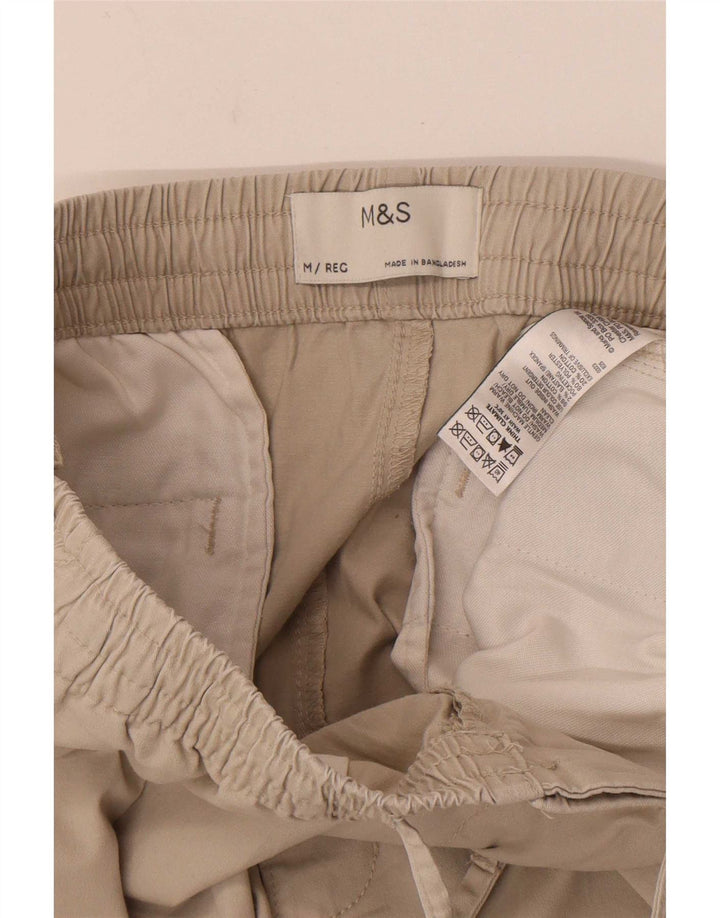 Marks & Spencer Pantalón Chino Slim para Hombre Mediano W32 L29 Algodón Beige