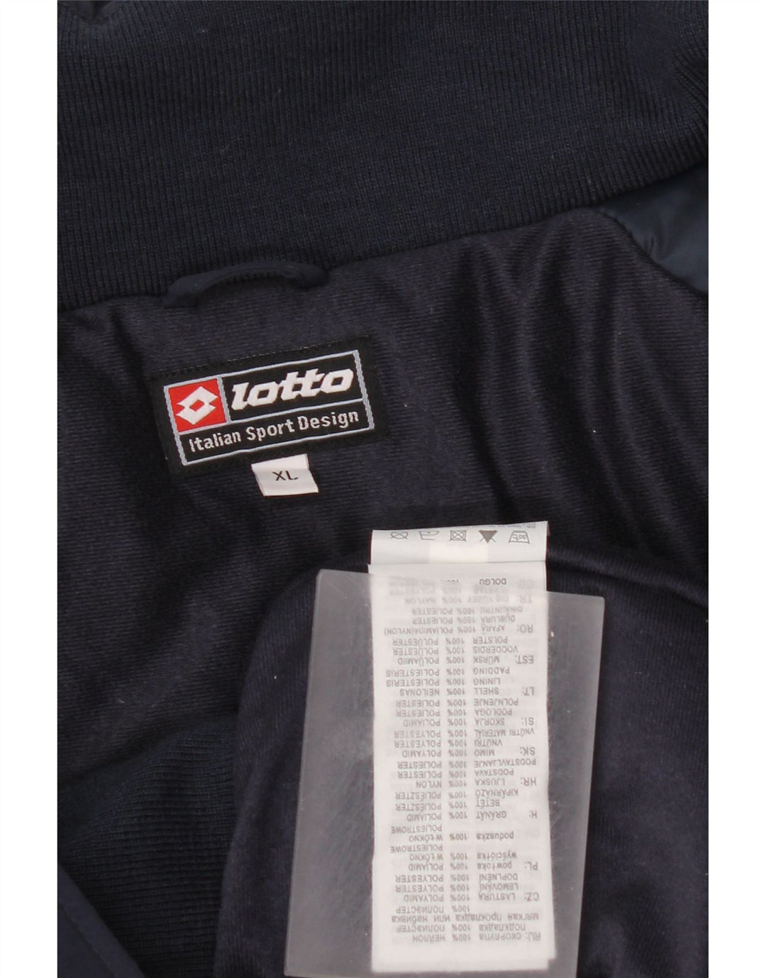 Lotto Hombre Chaqueta De Chándal Con Gráfico XL Azul Marino Colorblock Poliamida