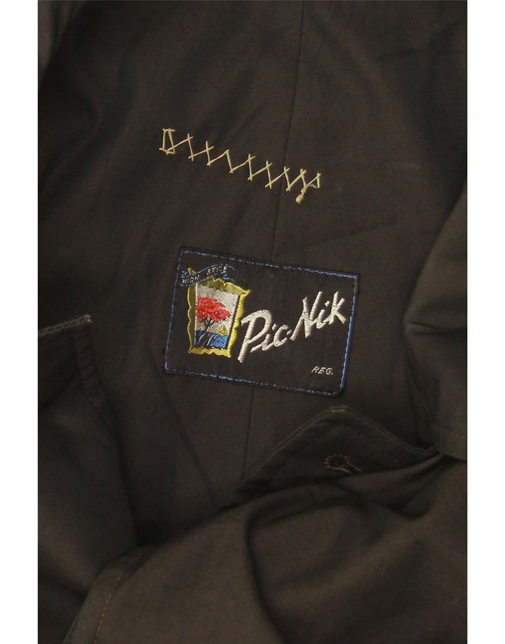 VINTAGE Abrigo para hombre Reino Unido 40 Grande Negro