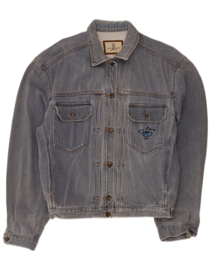 LAURA BIAGIOTTI Chaqueta vaquera para mujer UK 40 Grande Azul