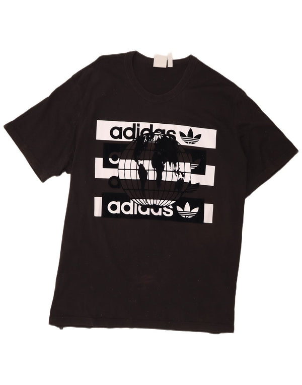 Adidas Camiseta gráfica para hombre Top 2XL Algodón negro
