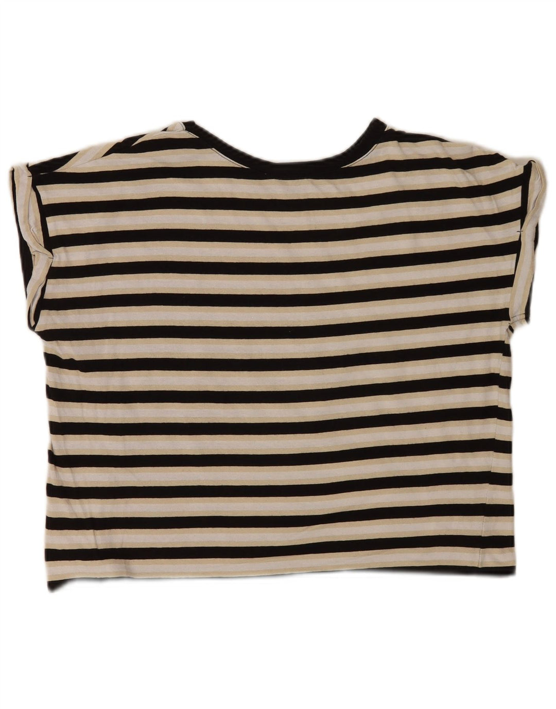 Zara Mujer Camiseta Extragrande Top UK 10 Small Multicolor Rayas