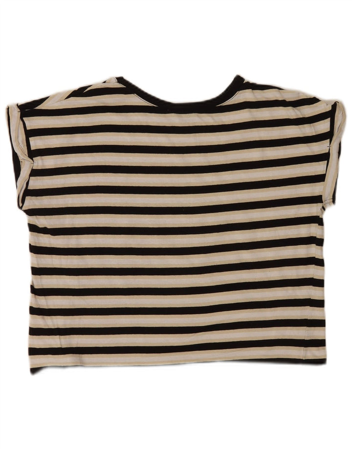 Zara Mujer Camiseta Extragrande Top UK 10 Small Multicolor Rayas