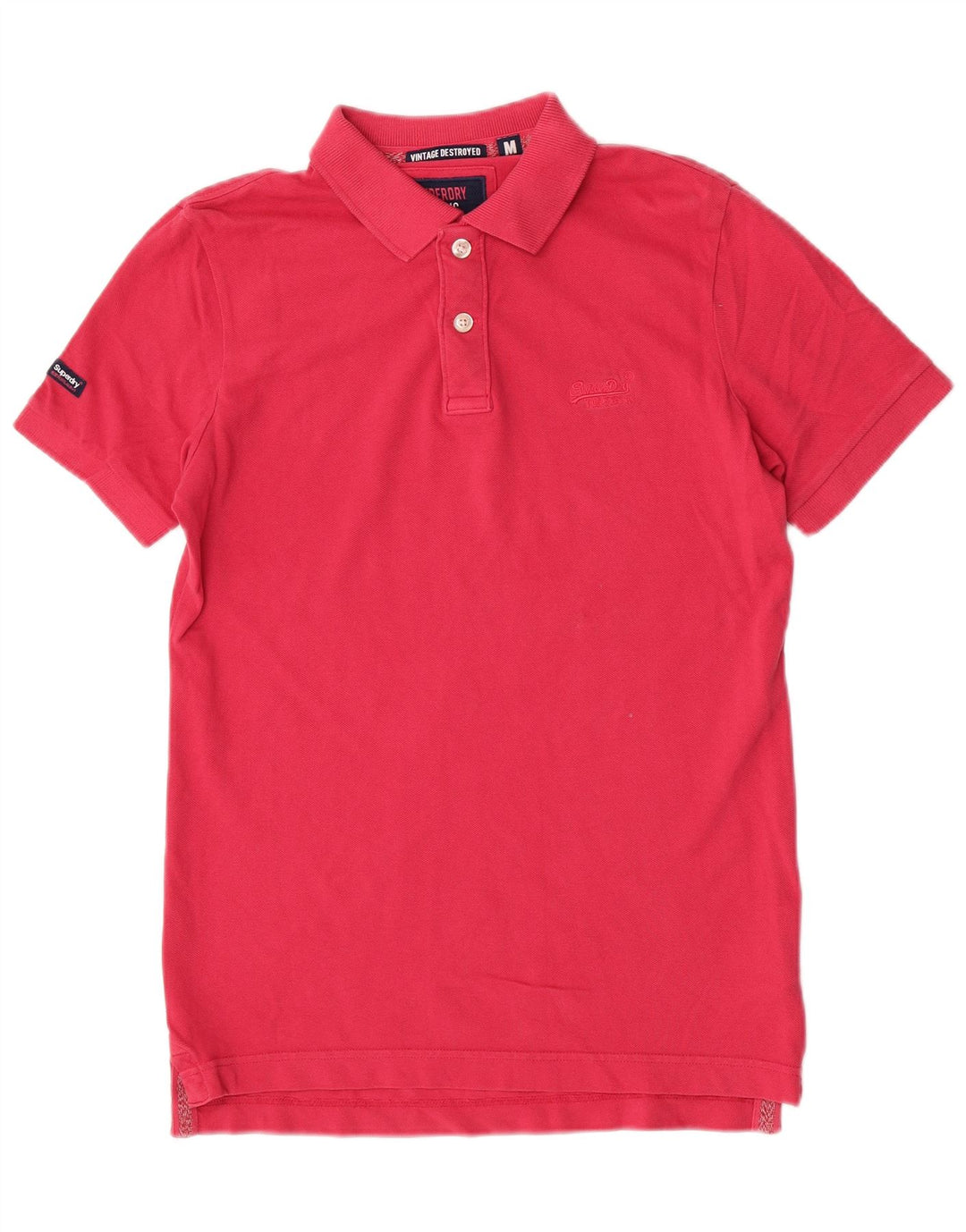 Superdry Polo De Manga Corta De Algodón Rosa Medio Para Hombre