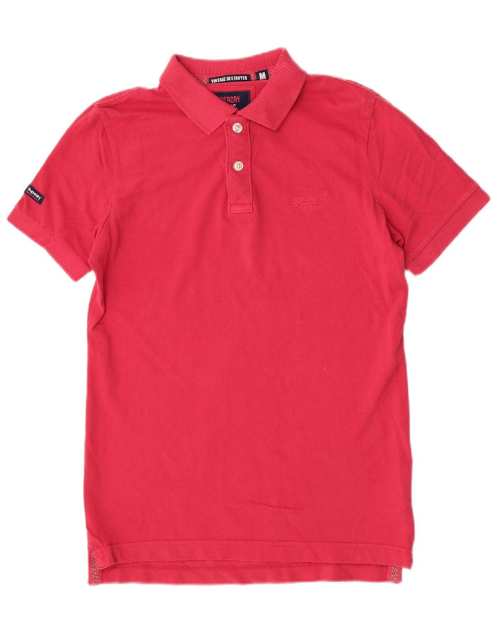 Superdry Polo De Manga Corta De Algodón Rosa Medio Para Hombre