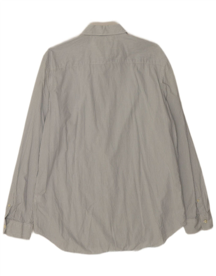 Zara Hombre Camisa Regular Fit XL Algodón Rayas Azul
