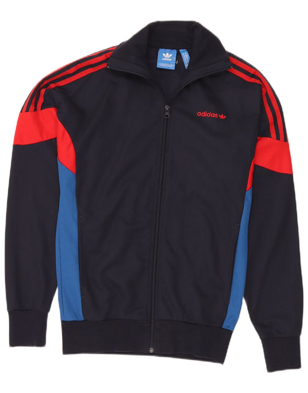 Adidas Hombre Originals Chándal Top Chaqueta Pequeña Azul Marino Colorblock