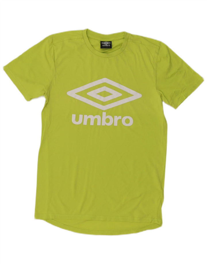 Umbro Hombre Camiseta Gráfica Top Small Algodón Verde
