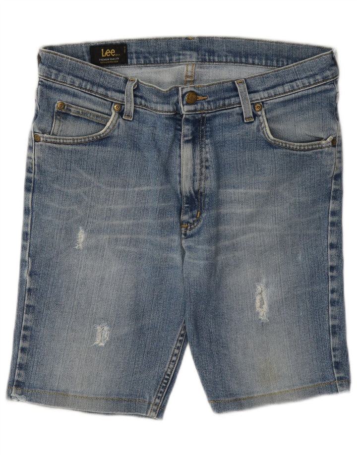 Pantalones cortos de mezclilla desgastados REED para mujer Lee W34 Algodón azul grande