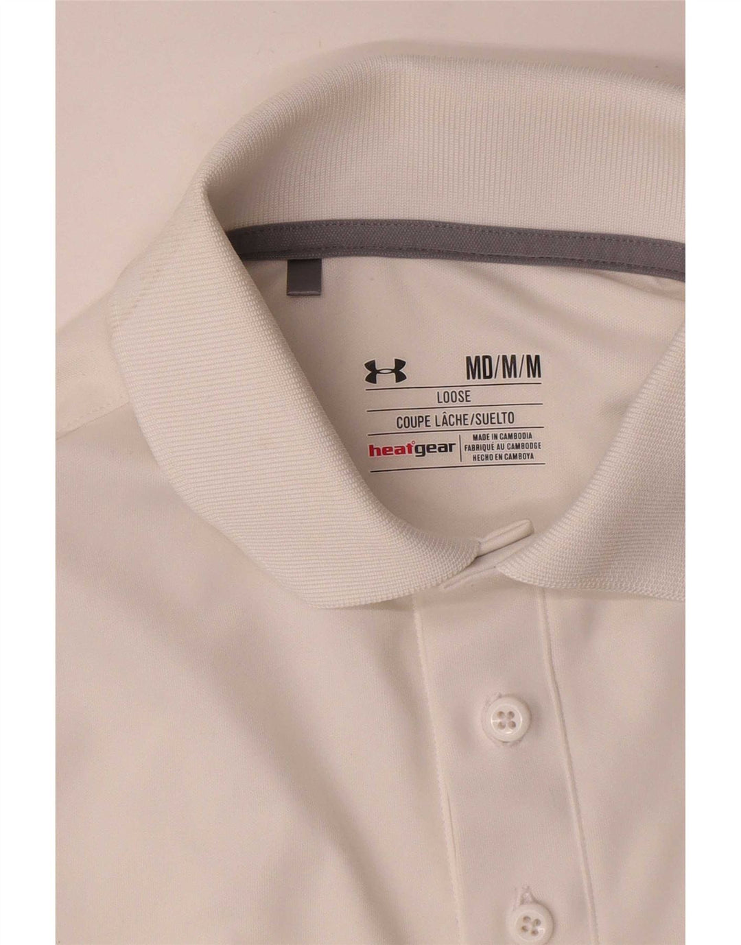 Under Armour Polo Heat Gear para Hombre Blanco Mediano