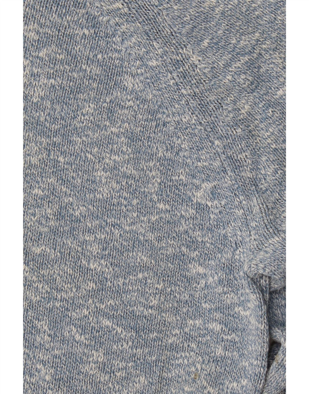 Marks & Spencer Jersey con cuello barco para hombre, jersey de algodón moteado en azul pequeño