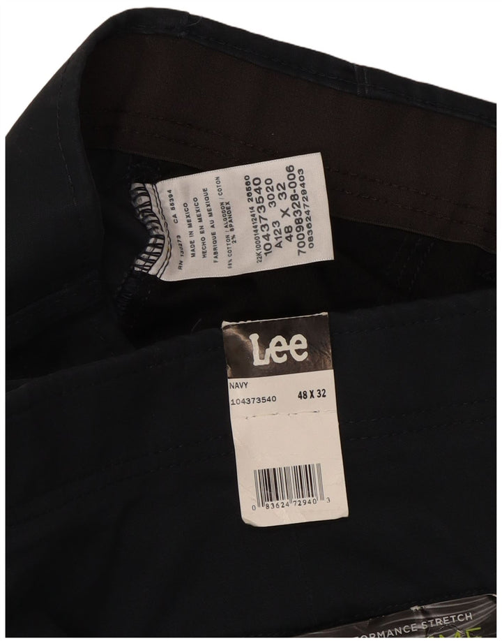 LEE Pantalones chinos rectos Extreme Comfort para hombre W48 L30 Algodón azul marino