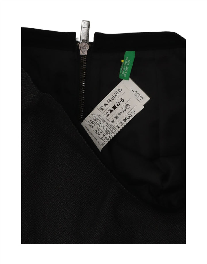 Minifalda Benetton Mujer ES 6 XS W27 Gris Espiga Poliéster