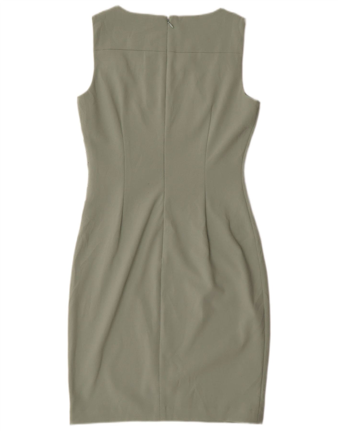 Calvin Klein Vestido ajustado sin mangas para mujer UK 12 Poliéster verde medio