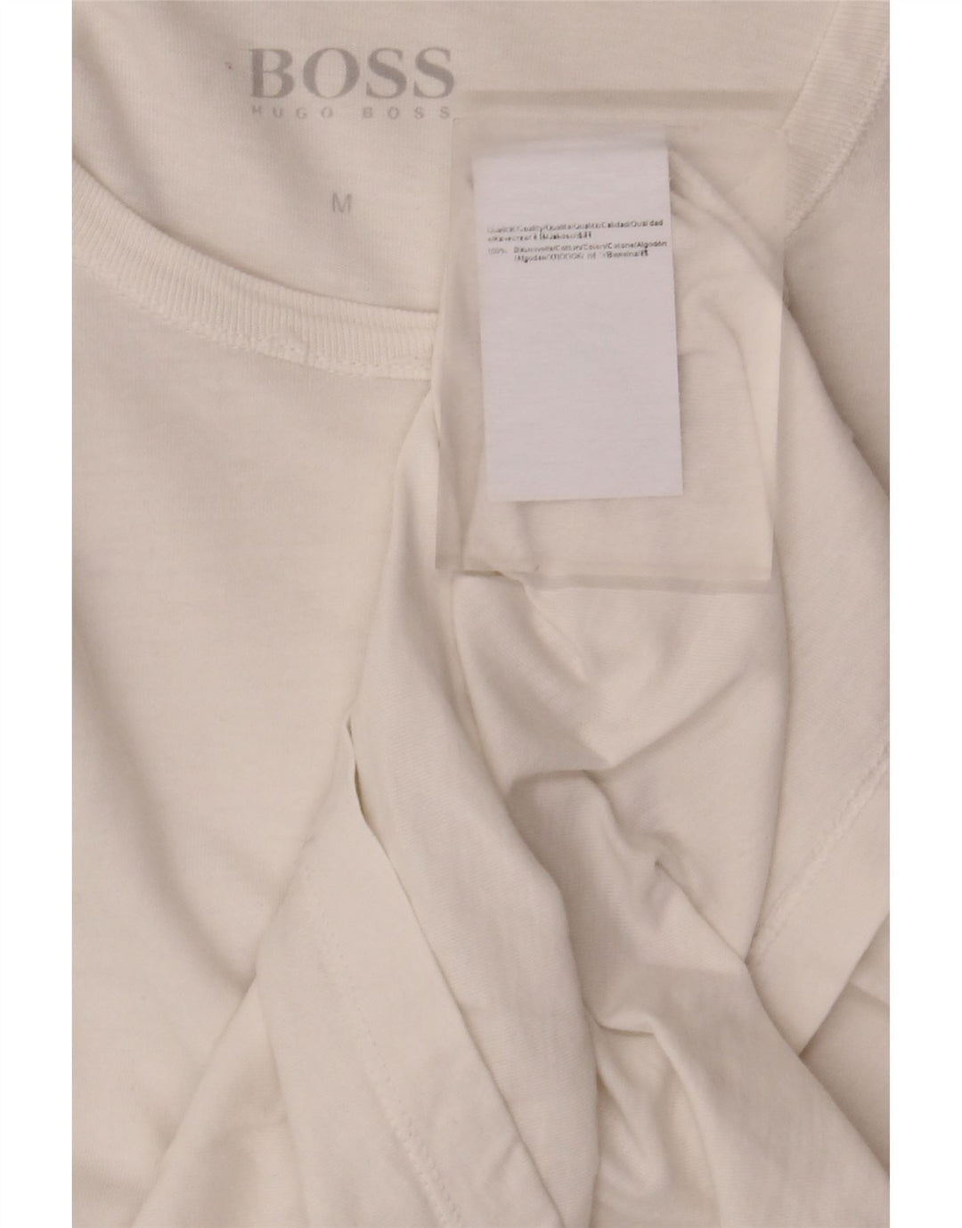 Hugo Boss Camiseta para mujer Top UK 12 Medium White Cotton