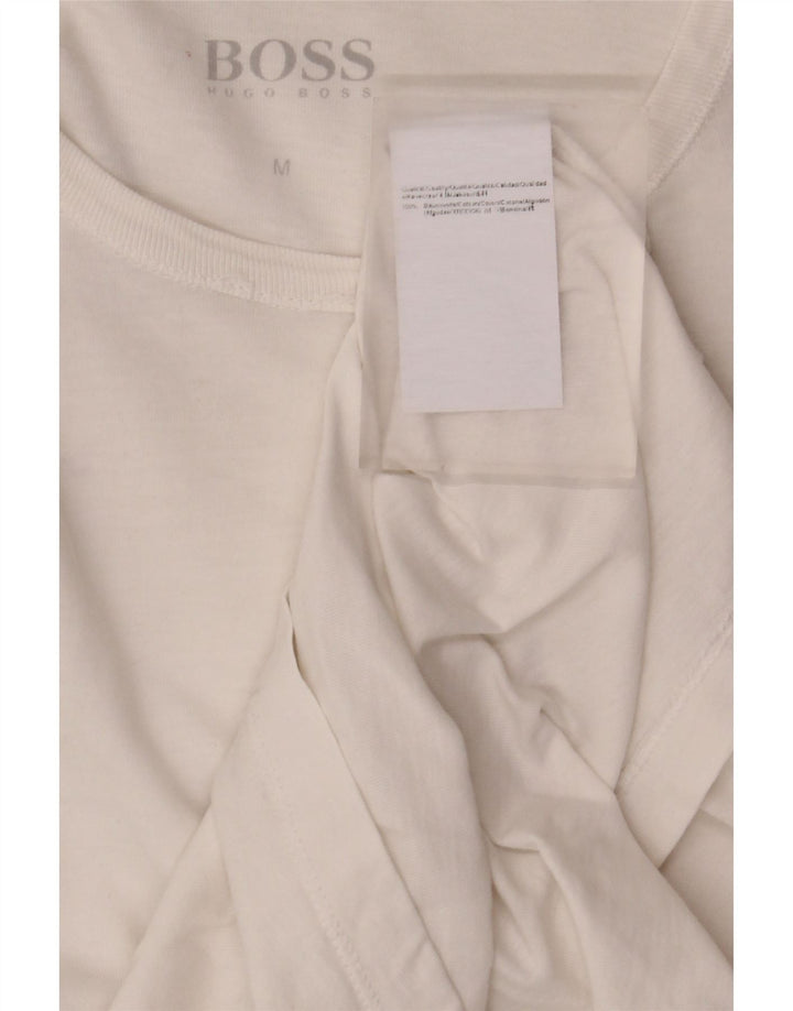 Hugo Boss Camiseta para mujer Top UK 12 Medium White Cotton