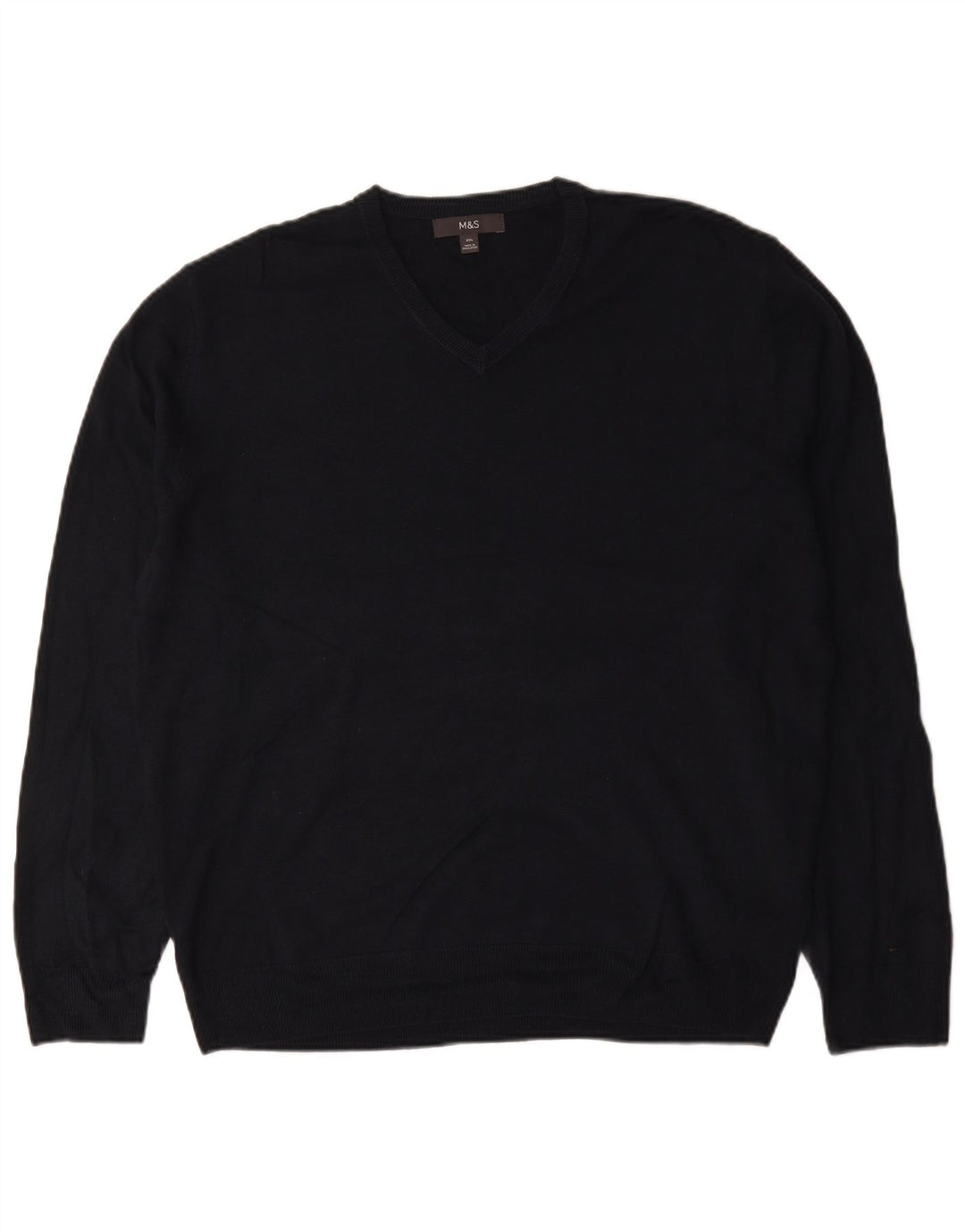 Marks & Spencer Suéter con Cuello en V para Hombre 2XL Acrílico Negro