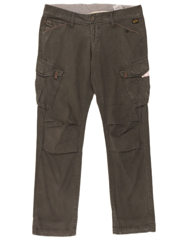 G-Star Hombre Pantalones Cargo Rectos W27 L30 Algodón Caqui