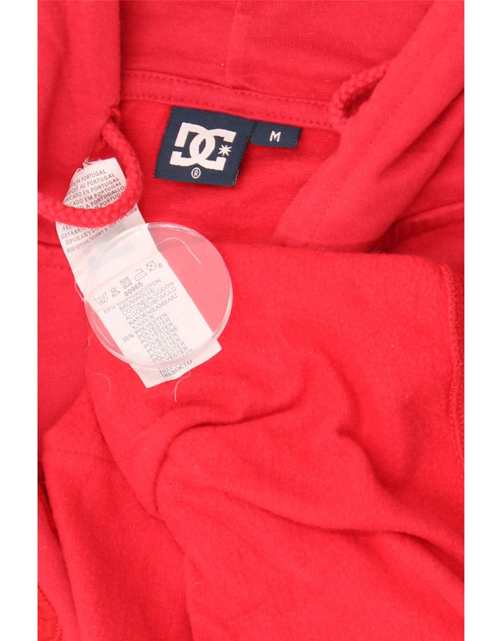 DC Suéter con capucha y cremallera gráfica para hombre Algodón rojo mediano