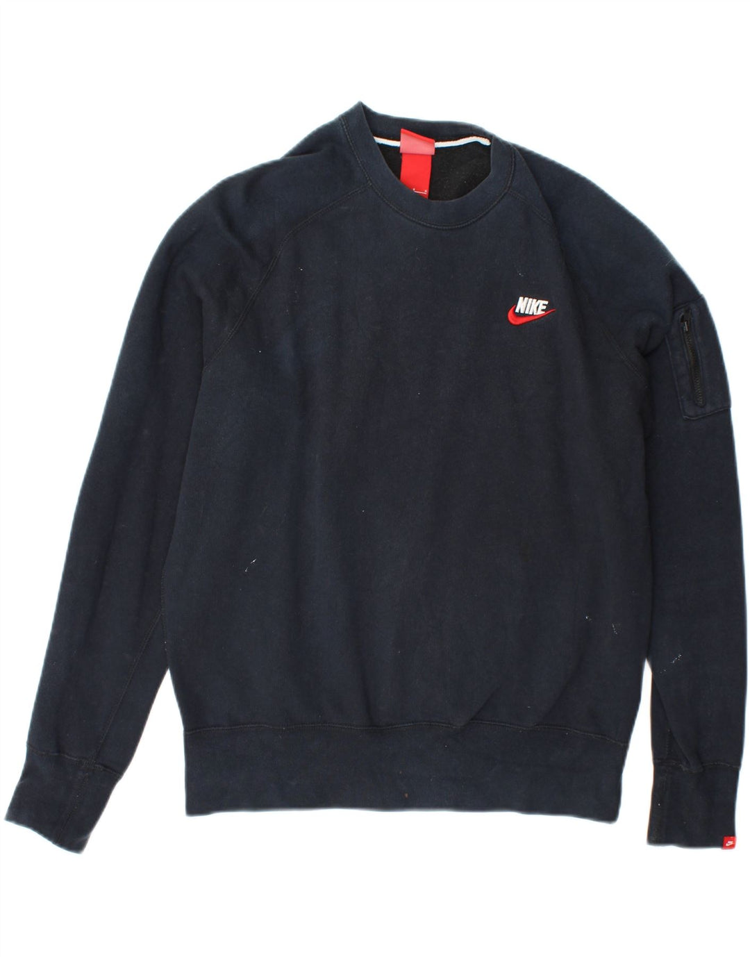 NIKE Mens Sweatshirt Jumper Medium Navy Blue Cotton