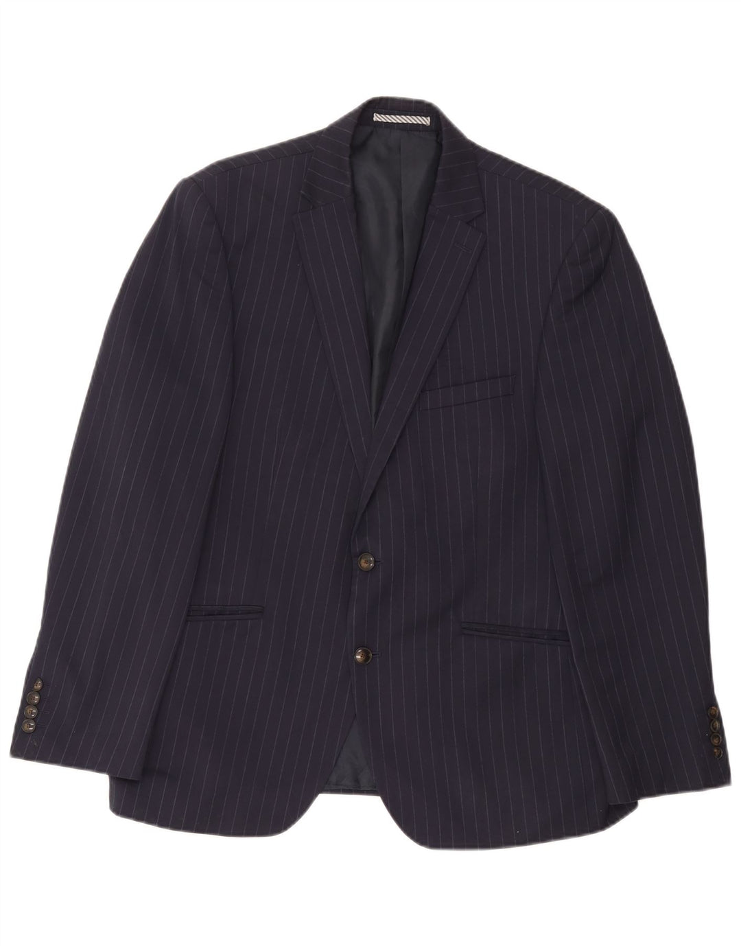 Marks & Spencer Chaqueta tipo blazer para hombre IT 42 Mediana azul marino a rayas