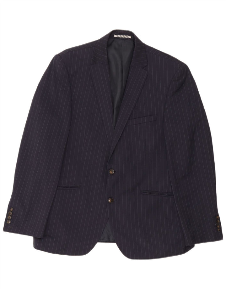 Marks & Spencer Chaqueta tipo blazer para hombre IT 42 Mediana azul marino a rayas