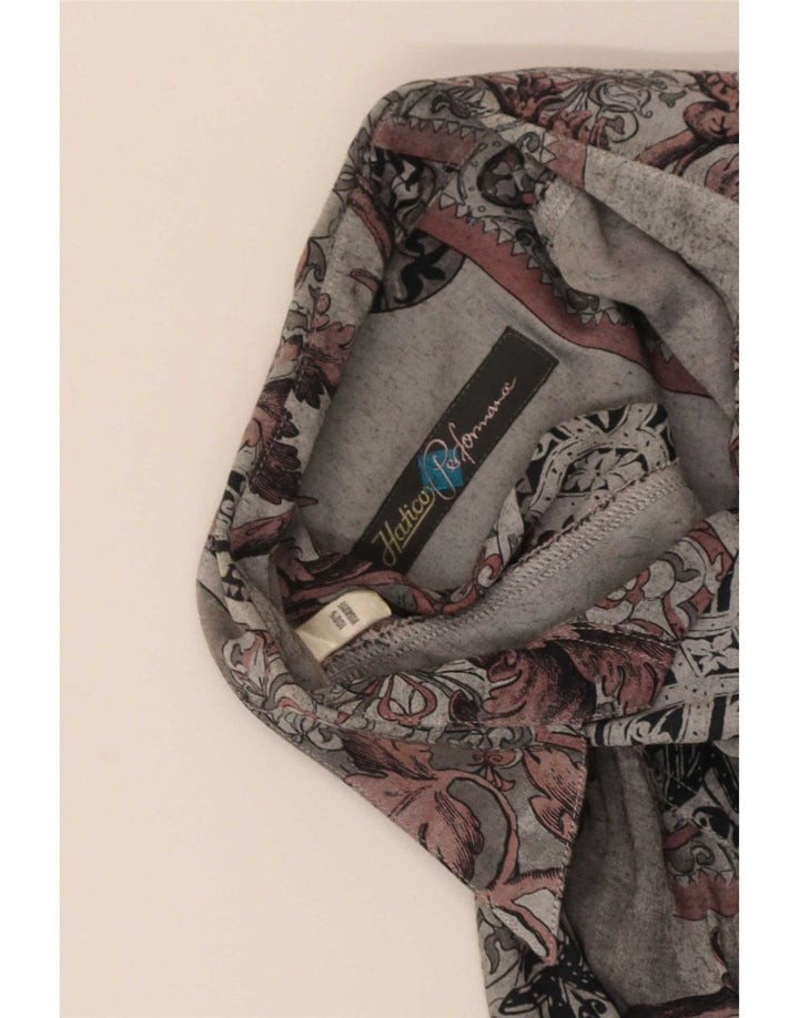 Camisa Hatico Hombre Con Estampado Abstracto De Viscosa Gris Medio