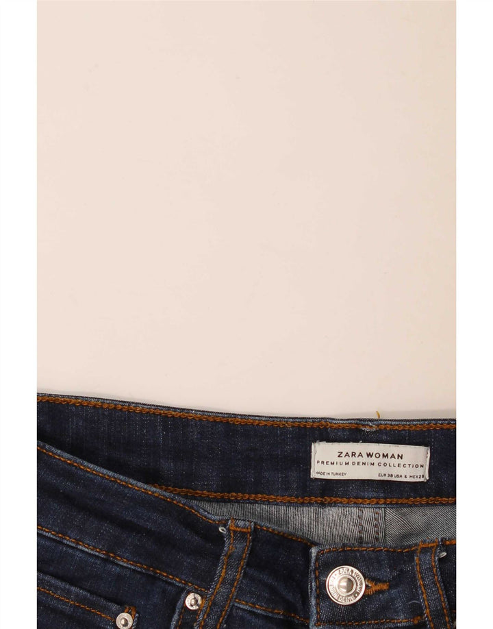 Zara Jeans Acampanados Para Mujer EU 38 Small W28 L34 Azul Marino