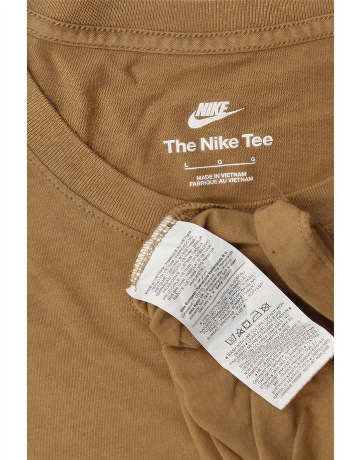 Nike - Camiseta para hombre, talla grande, color marrón, algodón