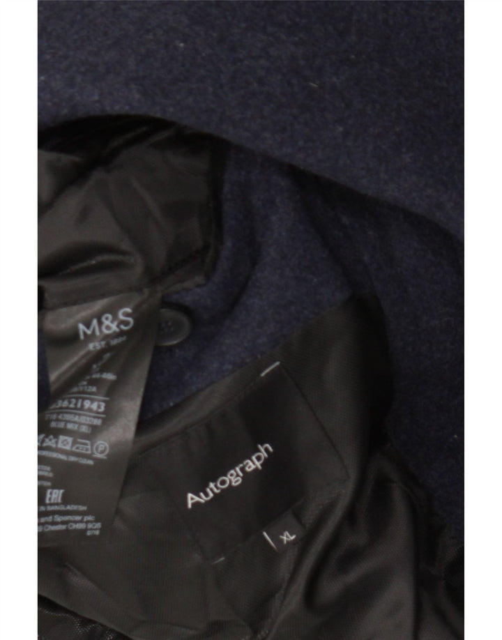 Marks & Spencer Abrigo para hombre UK 42 XL Lana azul marino