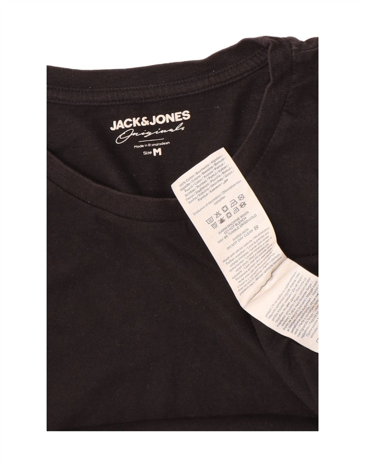Jack & Jones Hombre Camiseta Top Medium Negro Algodón