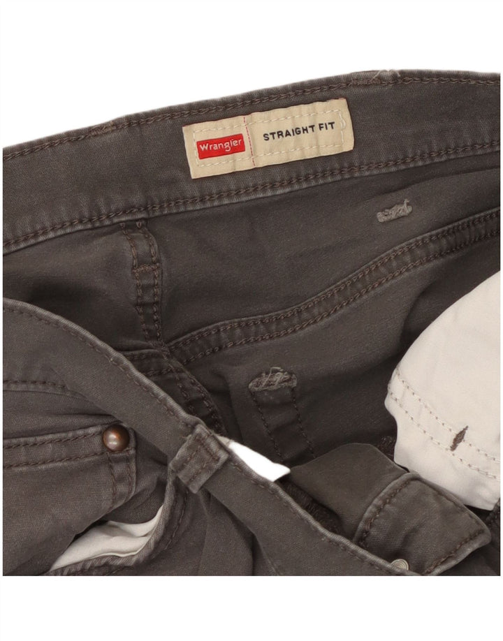 WRANGLER Pantalones informales rectos para hombre W36 L33 Gris