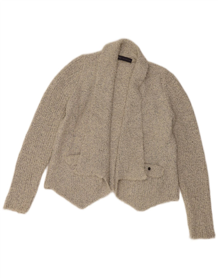 Marks & Spencer Suéter tipo cárdigan abierto corto para mujer Reino Unido 44 Gris medio moteado