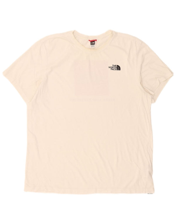The North Face Hombre Camiseta Gráfica Top XL Algodón Blanco