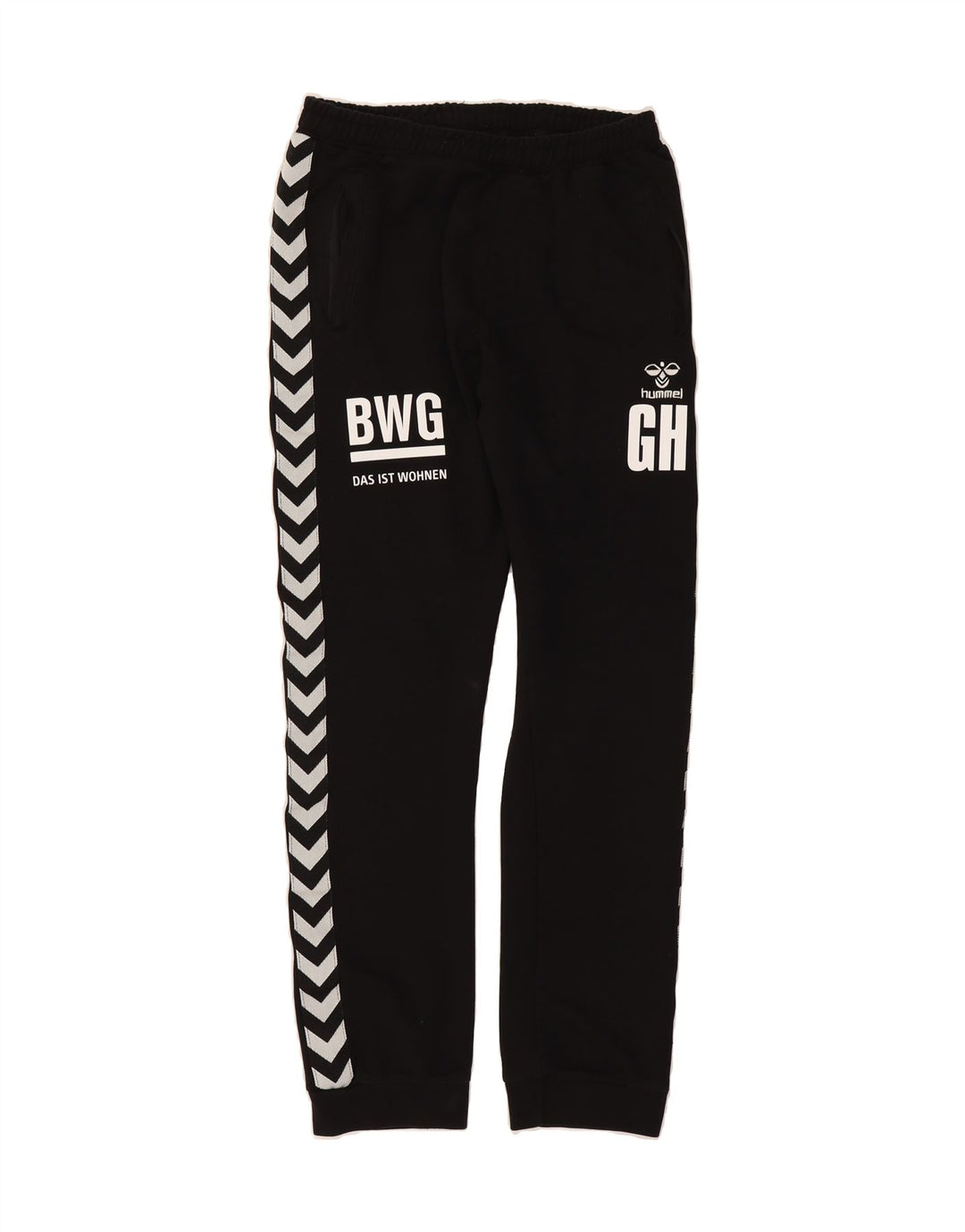 HUMMEL Mens Graphic Tracksuit Trousers Joggers Medium  Black Cotton Vintage Hummel and Second-Hand Hummel from Messina Hembry 