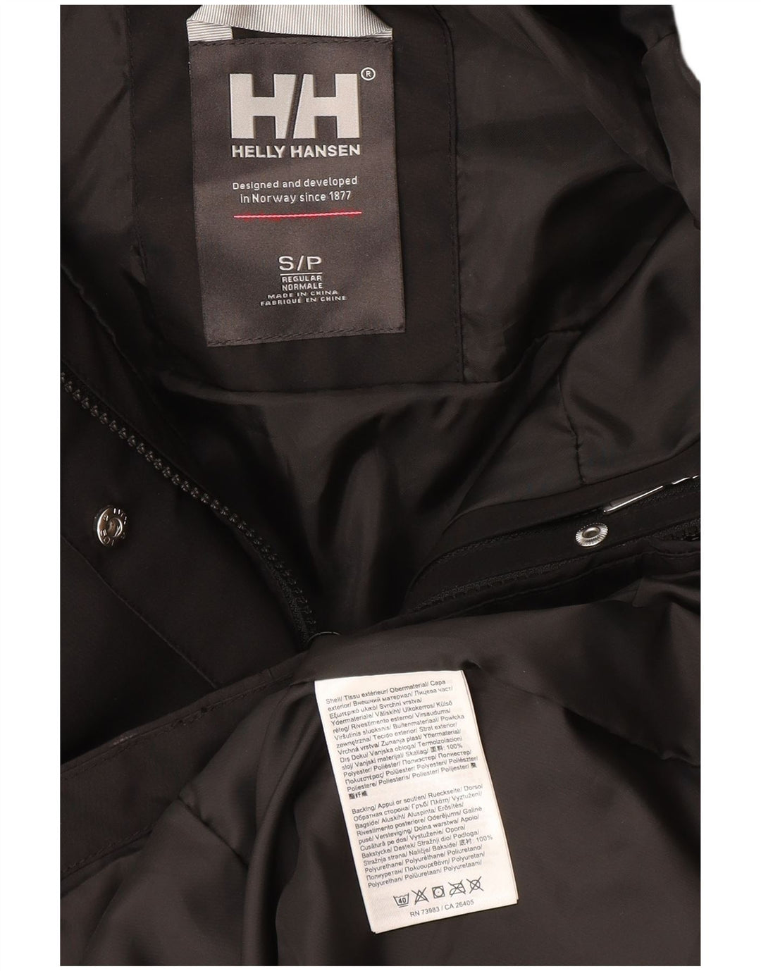 Helly Hansen Abrigo cortavientos con capucha para mujer UK 10 Small Poliéster negro