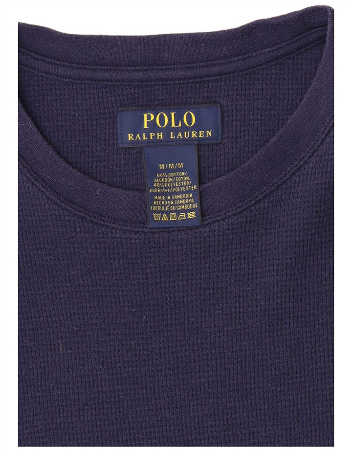 POLO RALPH LAUREN Camiseta Hombre Manga Larga Algodón Azul Marino Medio