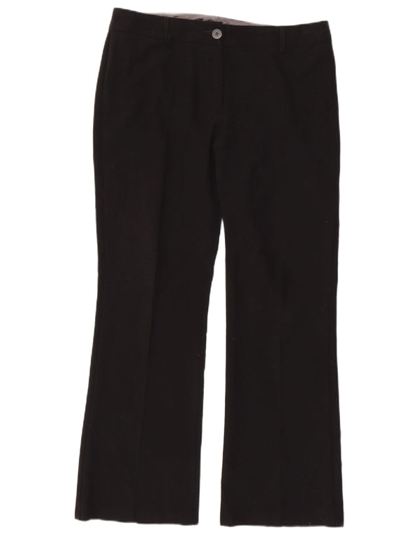 Marks & Spencer Womens Bootcut Casual Trousers UK 14 Large W34 L30 Black