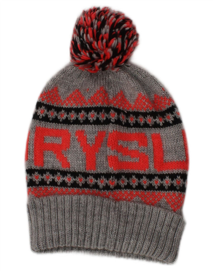 SUPERDRY Womens Graphic Bobble Hat One Size Multicoloured Geometric Winter