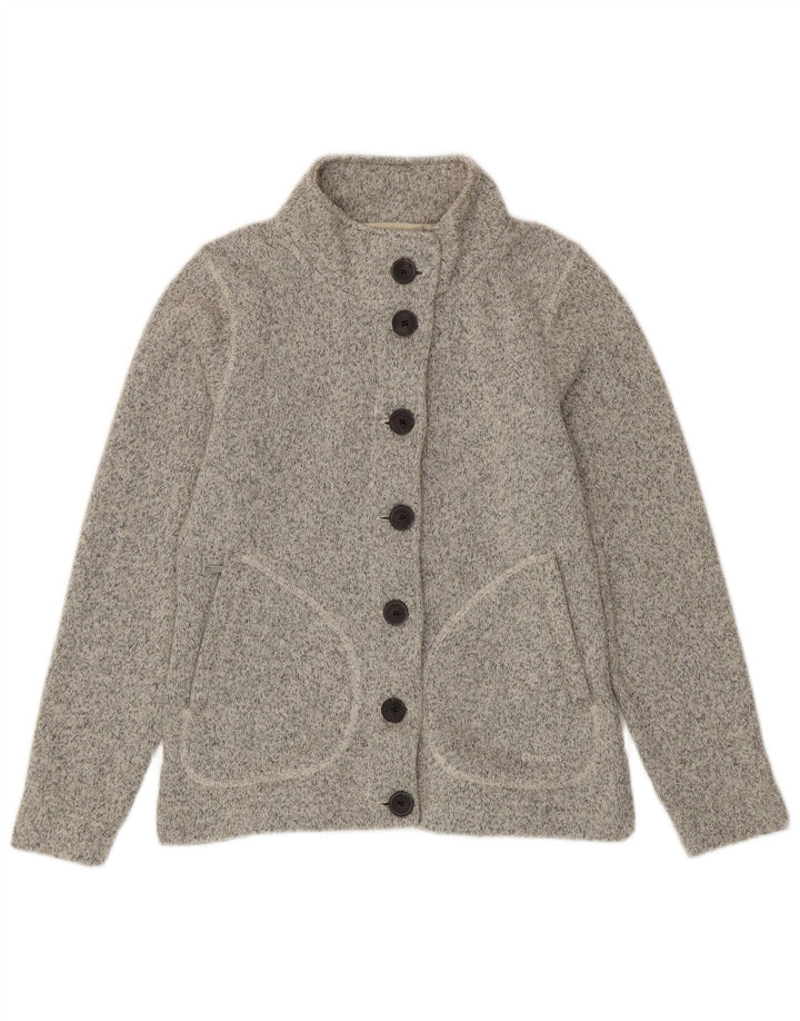 Rohan - Cárdigan para mujer, talla 10, poliéster moteado gris pequeño