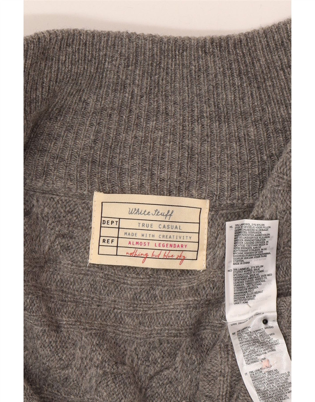 White Stuff Poncho Cárdigan para Mujer Talla única Lana Gris