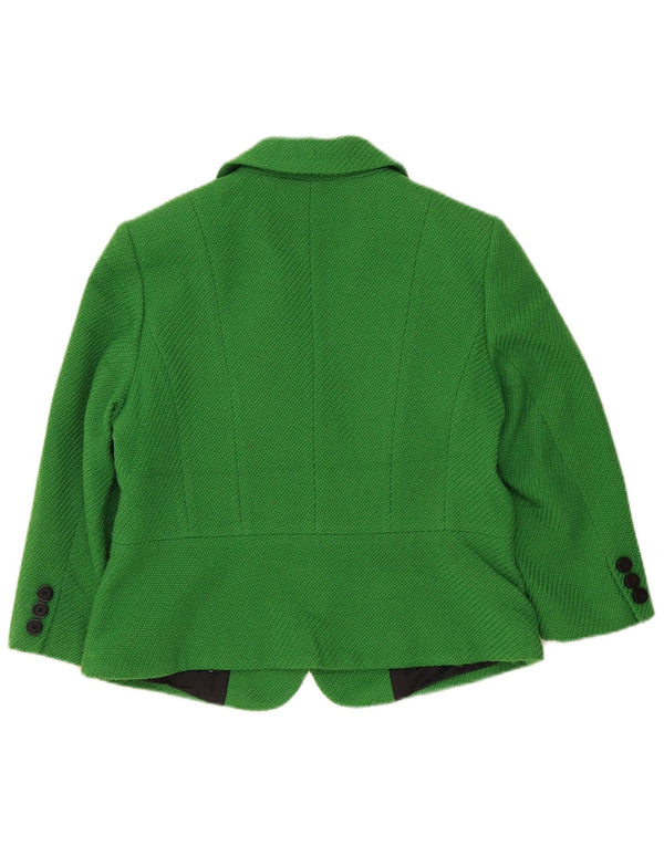 Marks & Spencer Chaqueta tipo blazer de 5 botones para mujer UK 46 Poliéster verde grande