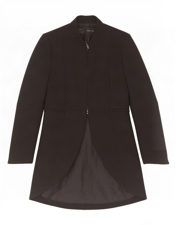 Zara Chaqueta Blazer con Cremallera Completa para Mujer UK 10 Small Black