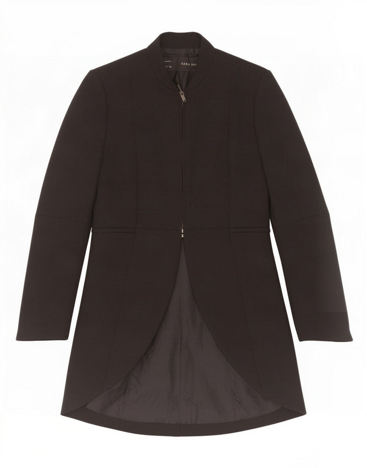 Zara Chaqueta Blazer con Cremallera Completa para Mujer UK 10 Small Black