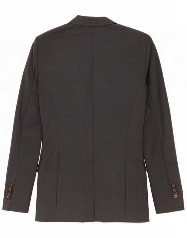 Chaqueta tipo blazer de 2 botones Massimo Dutti para mujer EU 38 Small Grey Wool