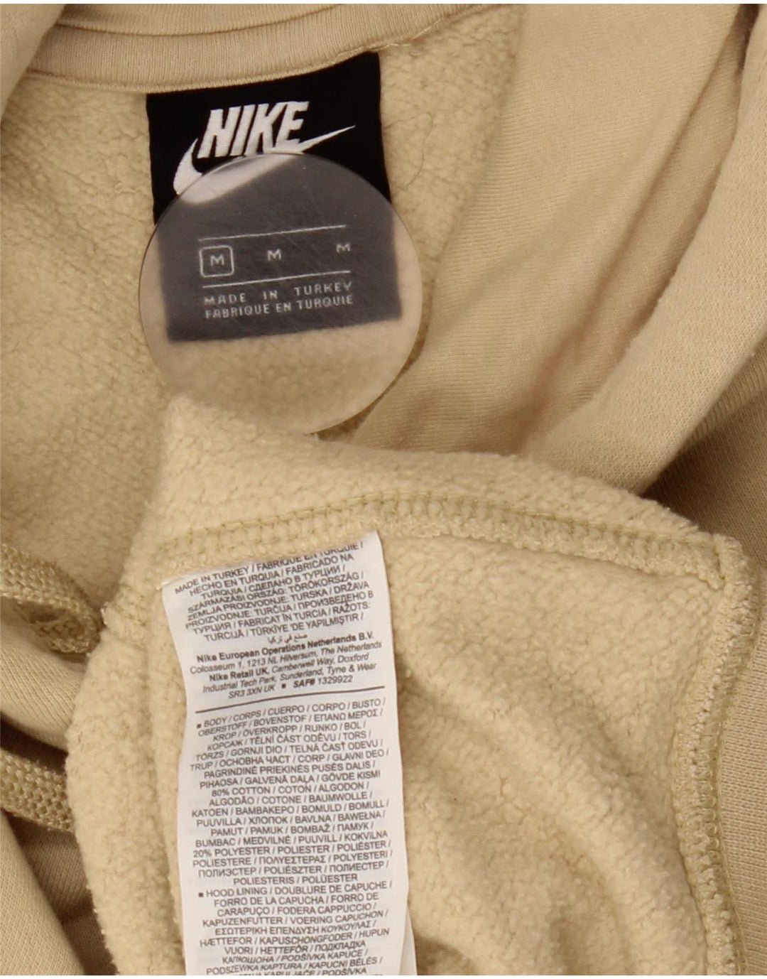 Sudadera con capucha Nike para hombre - Jersey con capucha de algodón beige medio