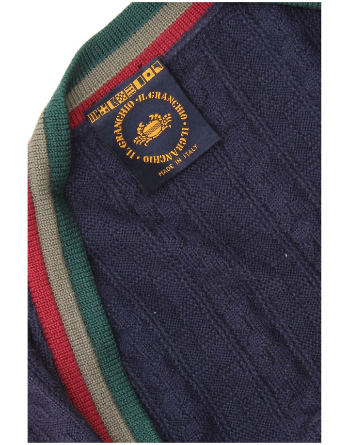 IL GRANCHIO Cárdigan Hombre XL Azul Marino