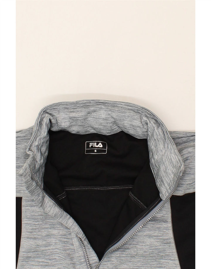 FILA Hombre Chándal Top Chaqueta Pequeña Gris Colorblock Poliéster