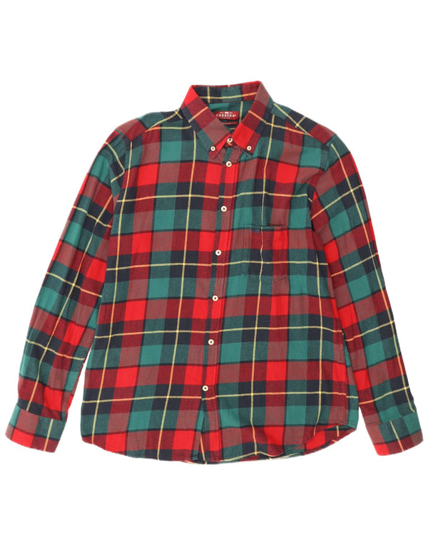 Camisa Carrera Hombre Grande Cuadros Multicolor Algodón