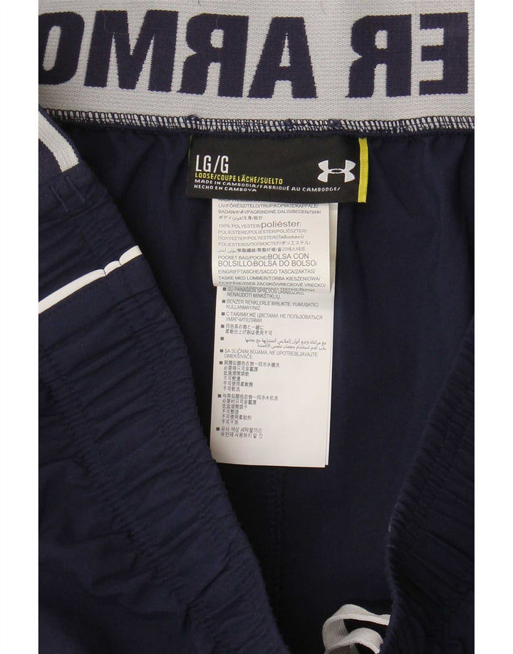 Under Armour Pantalones cortos deportivos para hombre poliéster azul marino grande